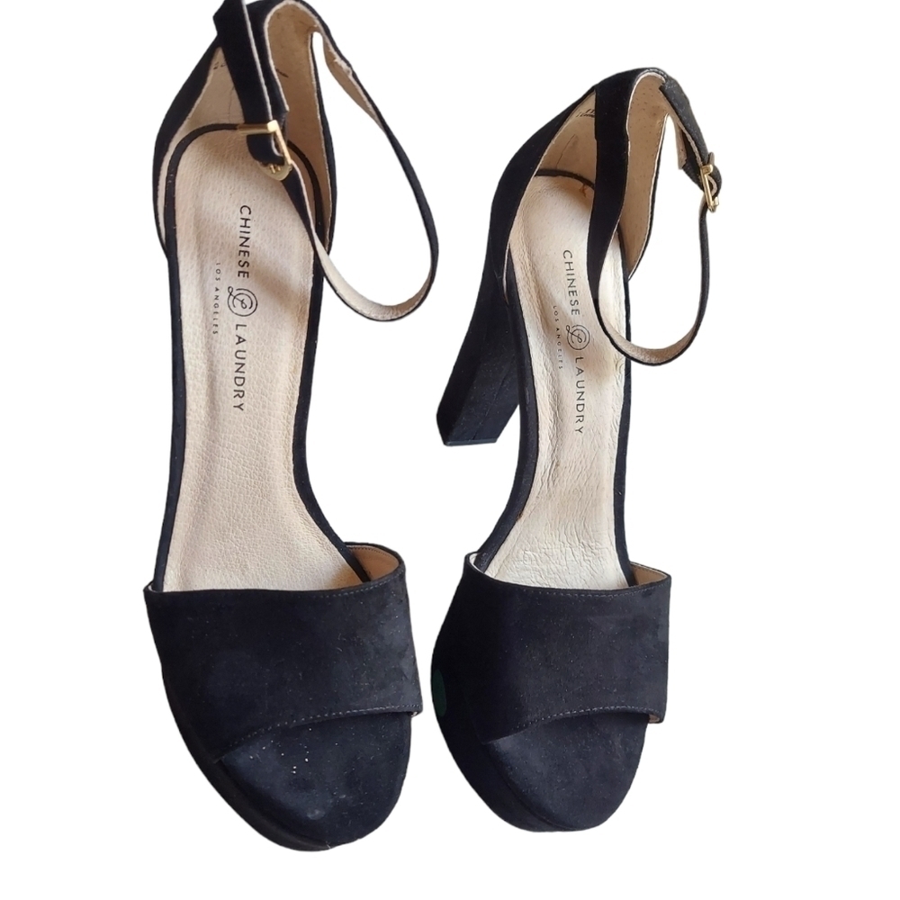 11 Chinese Laundry black platforms BNWT